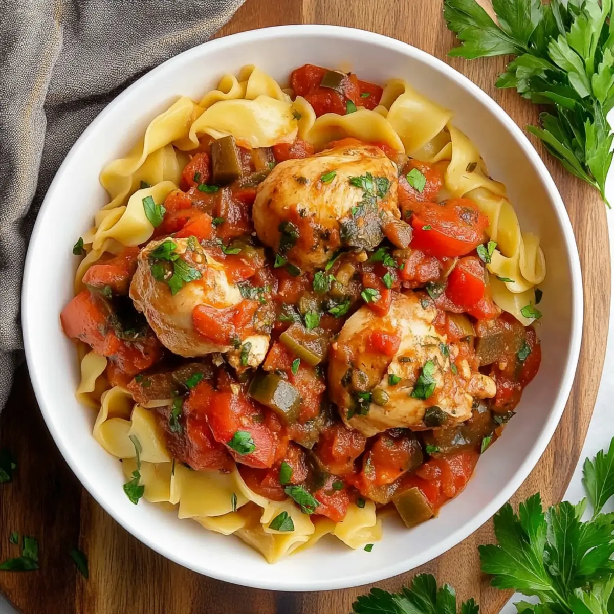Tender Slow Cooker Chicken Cacciatore for Cozy Evenings