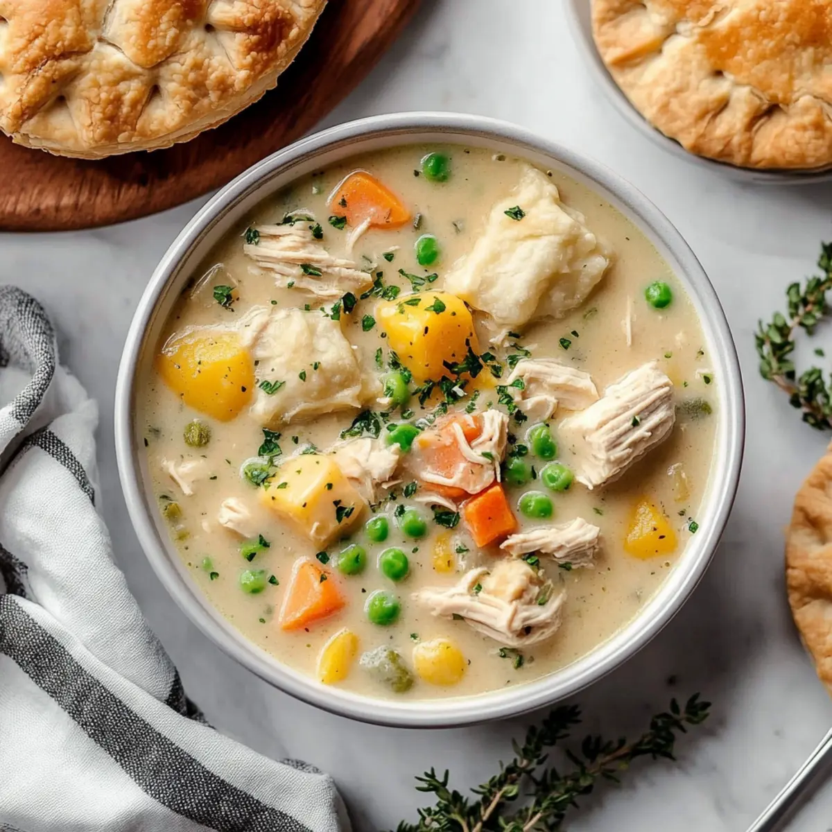 Slow Cooker Chicken Pot Pie Soup