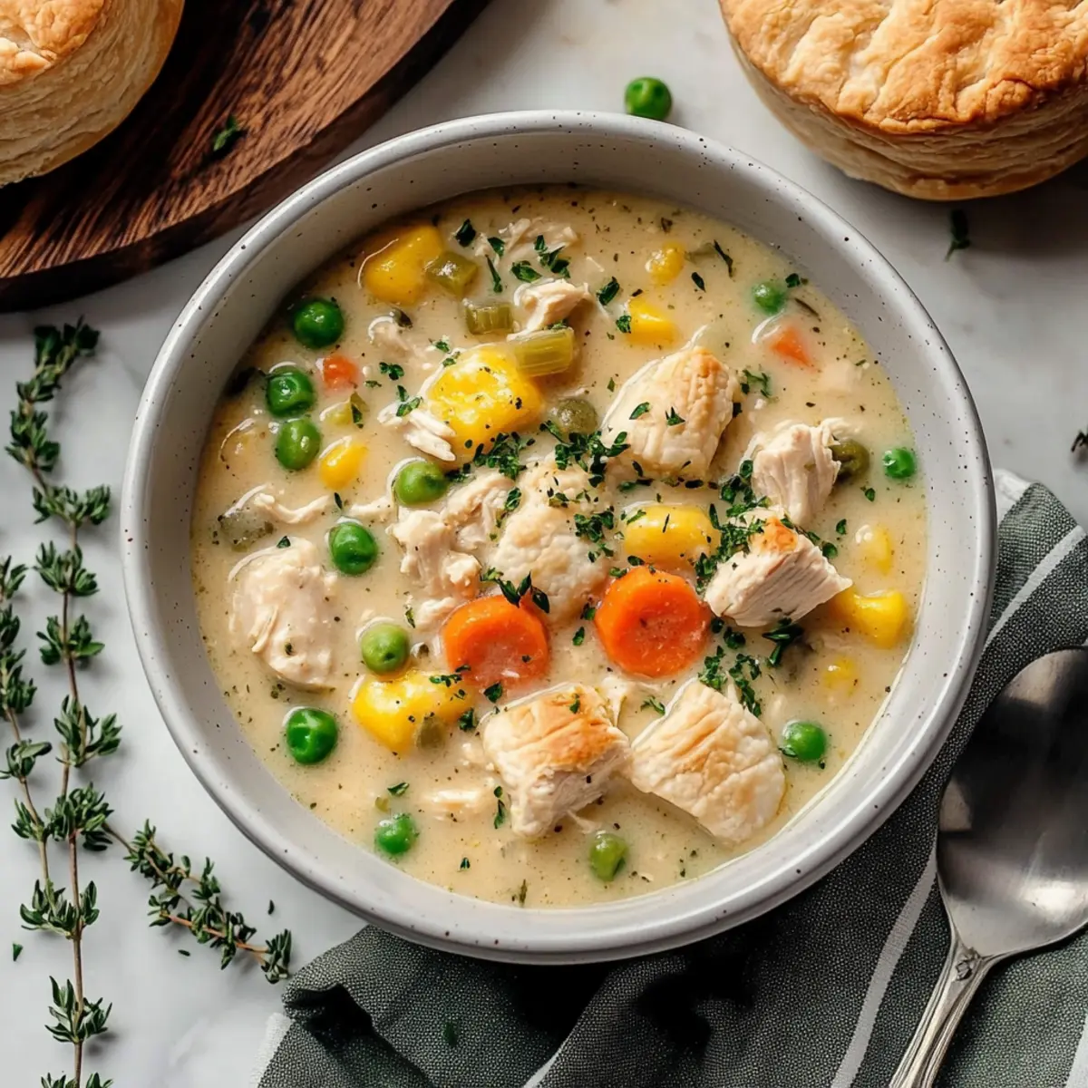 Slow Cooker Chicken Pot Pie Soup