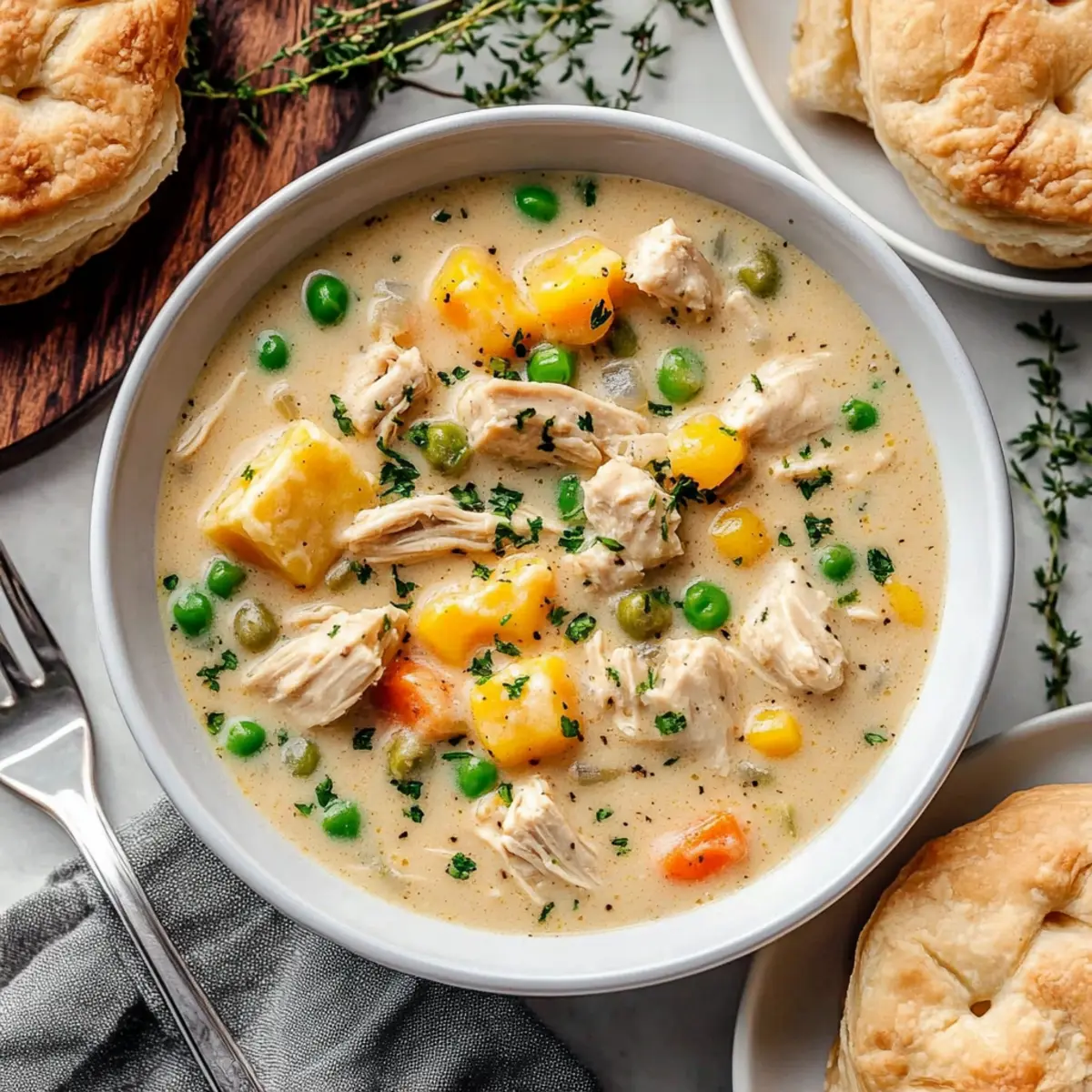 Slow Cooker Chicken Pot Pie Soup