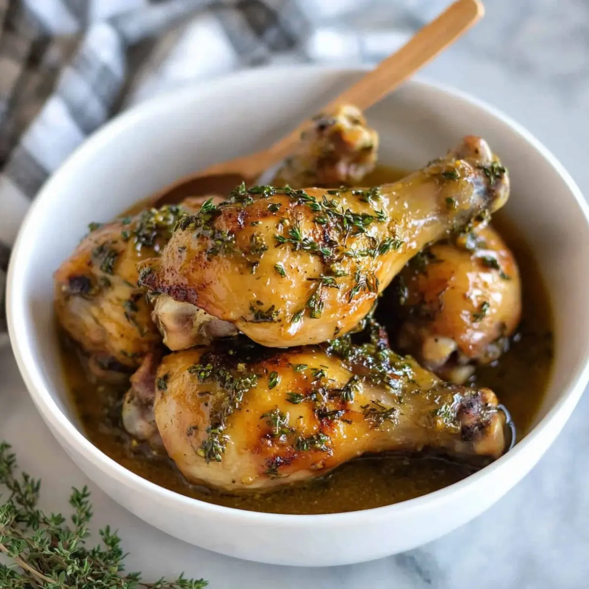 Slow Cooker Dijon-Thyme Chicken Legs