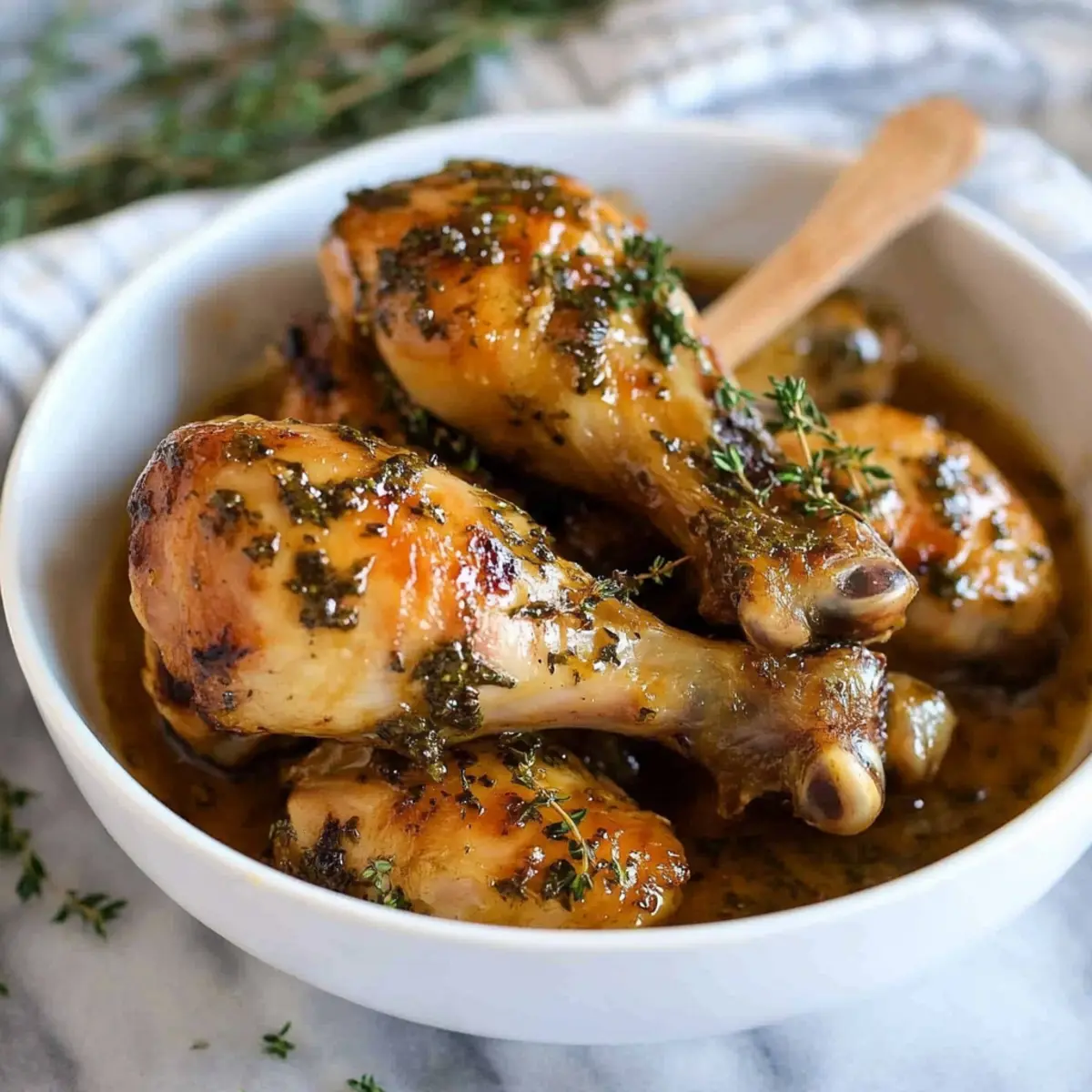 Slow Cooker Dijon-Thyme Chicken Legs
