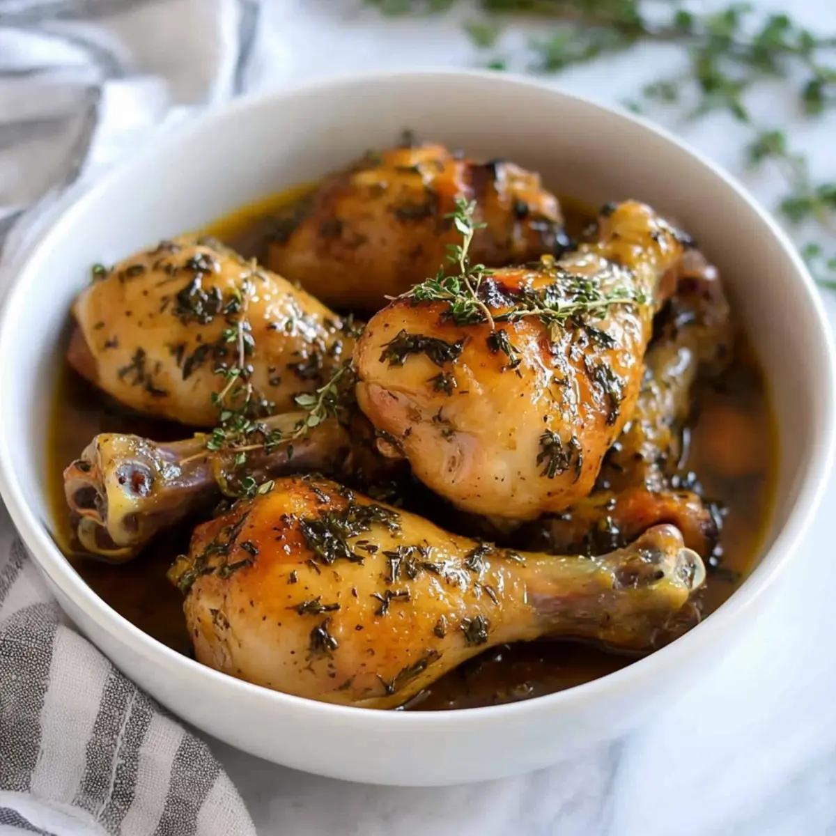 Slow Cooker Dijon-Thyme Chicken Legs