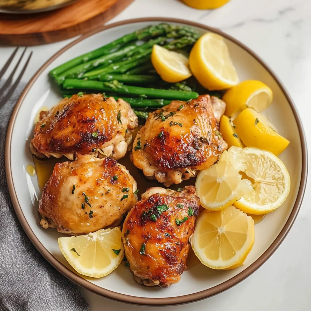 Slow Cooker Honey Lemon Chicken Thighs