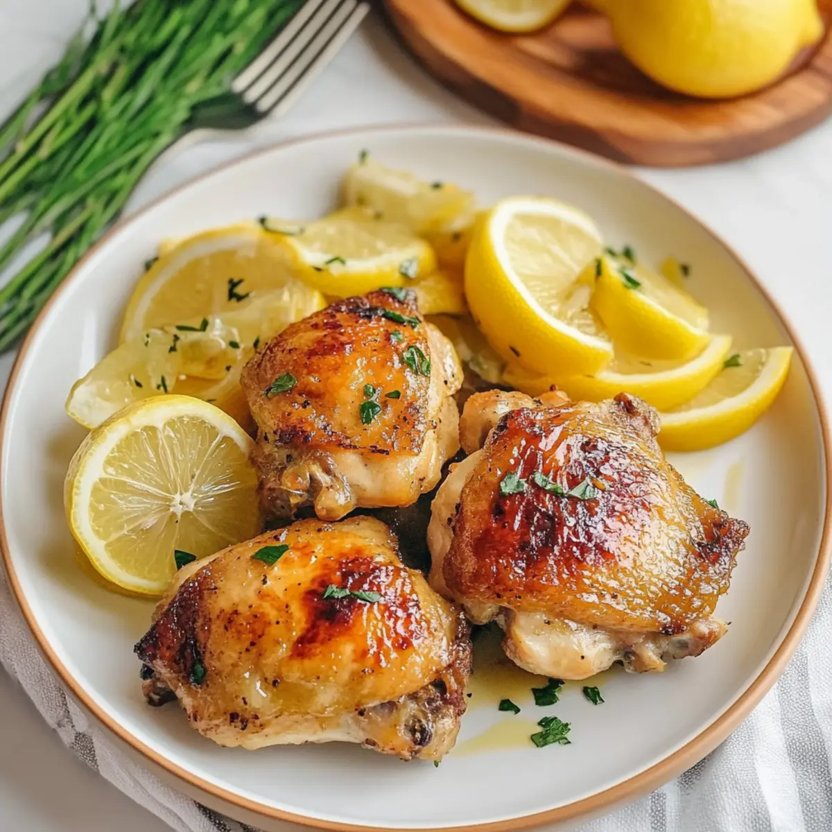 Slow Cooker Honey Lemon Chicken Thighs