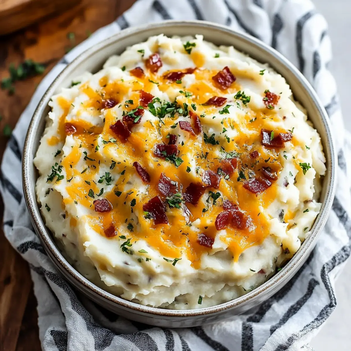 Irresistibly Creamy Slow Cooker Loaded Mashed Potatoes with Ranch