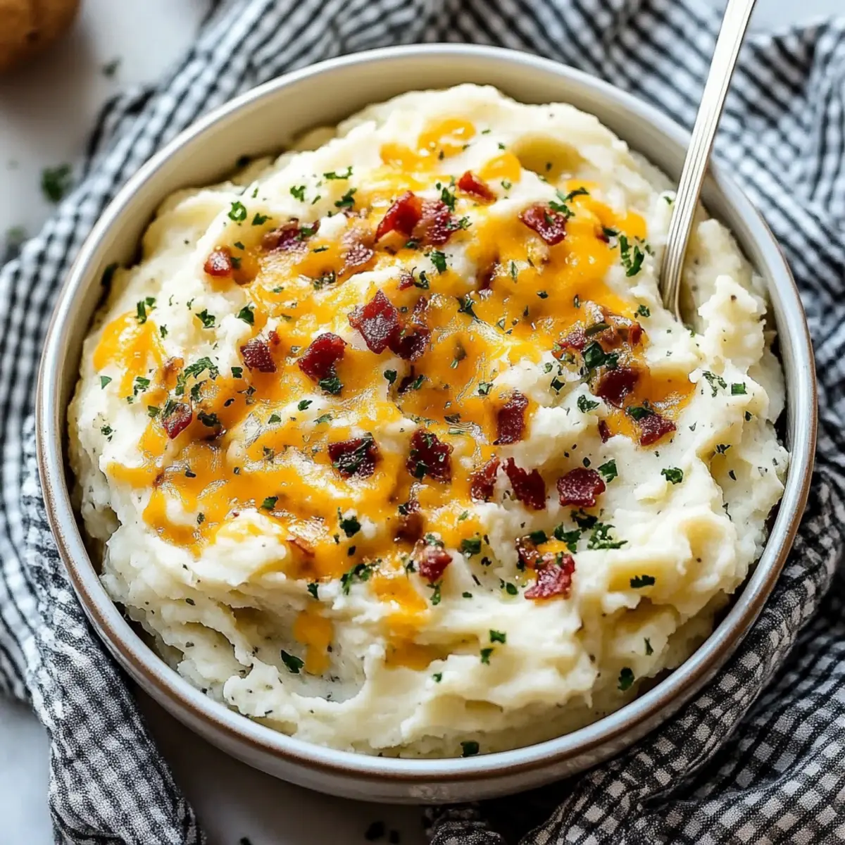 Slow Cooker Loaded Mashed Potatoes with Ranch