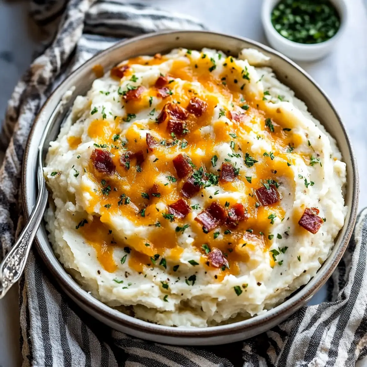 Slow Cooker Loaded Mashed Potatoes with Ranch