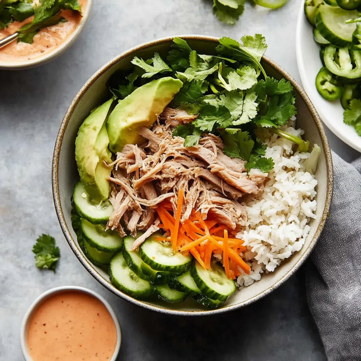 Slow Cooker Pork Banh Mi Bowls