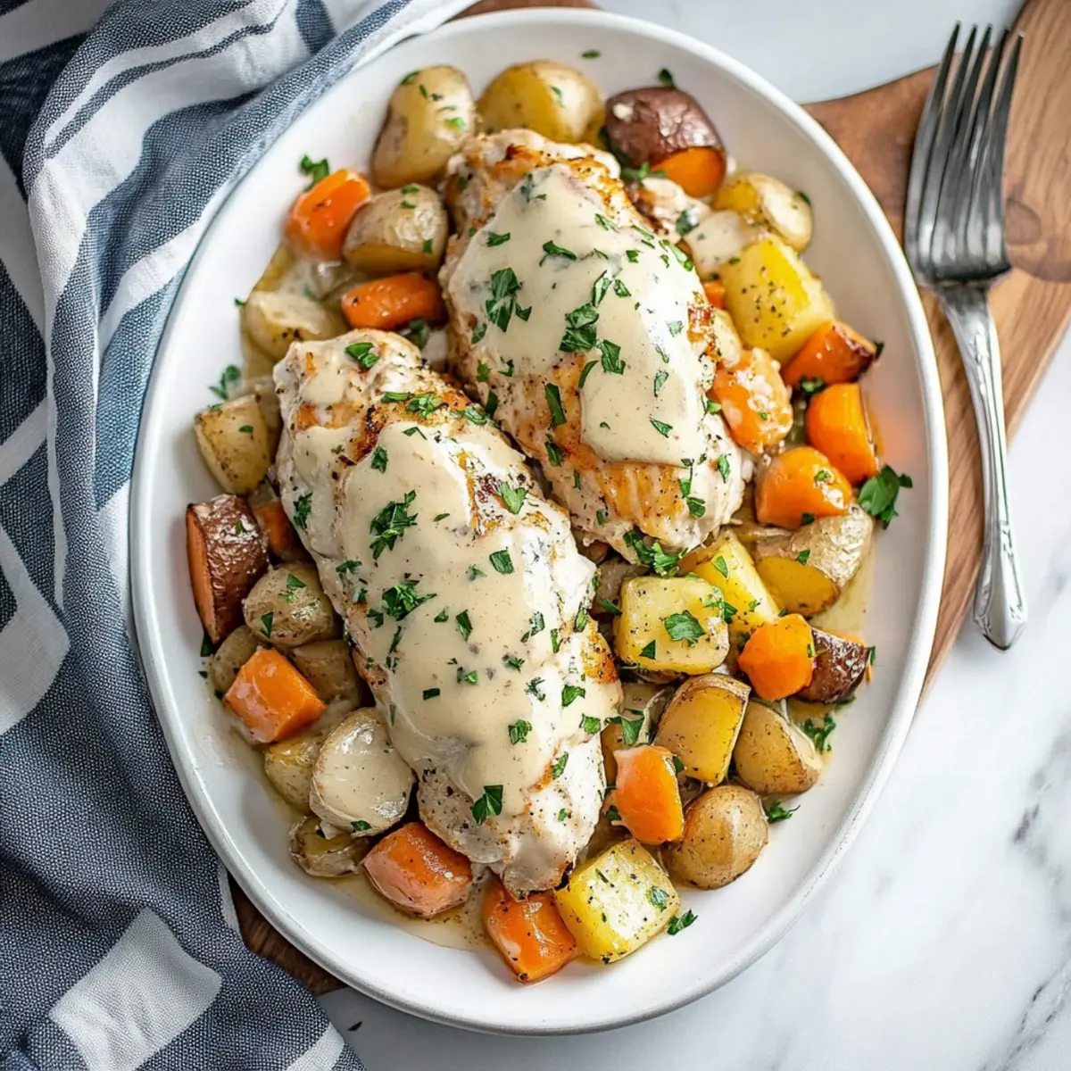 Slow Cooker Ranch Chicken Veggies