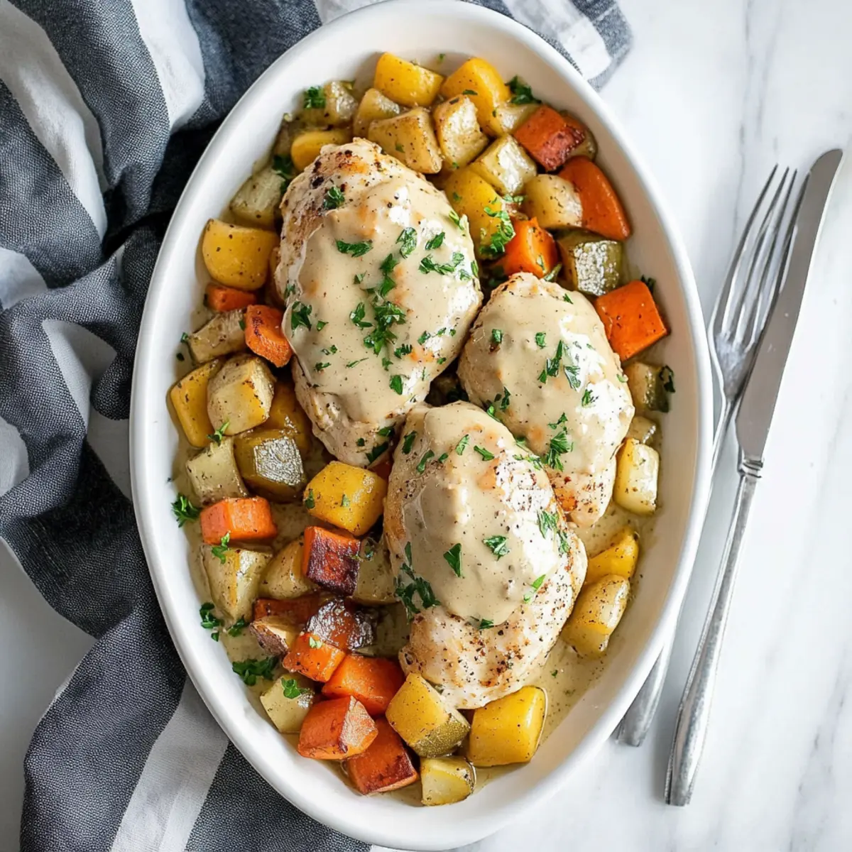 Slow Cooker Ranch Chicken Veggies