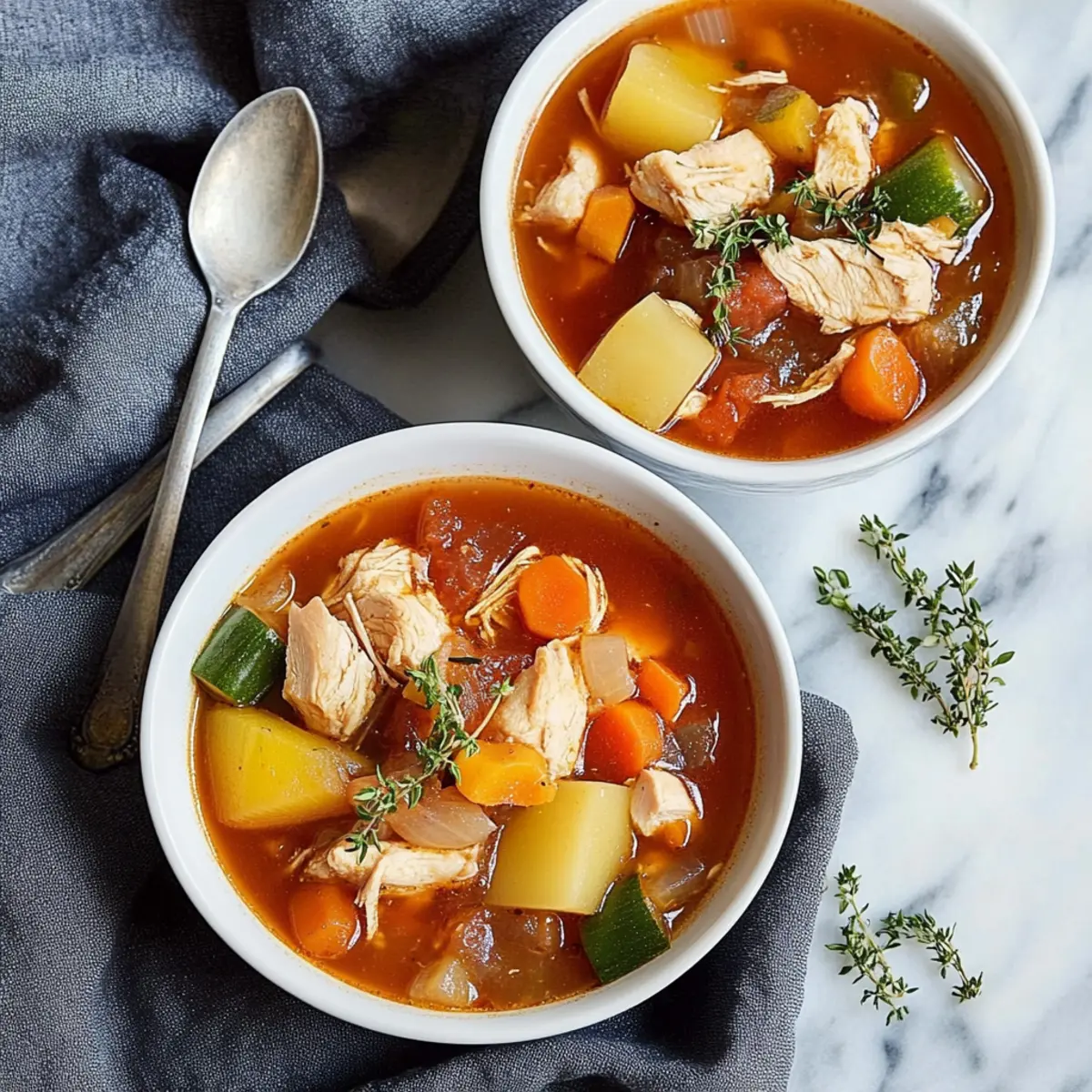 Slow Cooker Tuscan Chicken Stew with Vegetables