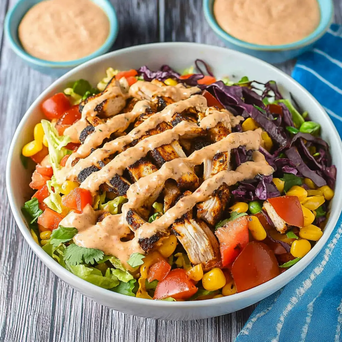 Satisfying Southwest Chicken Salad with Chipotle Ranch