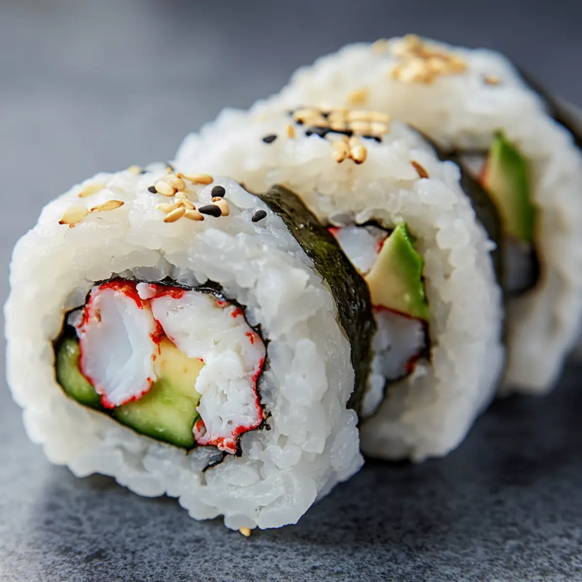 California Roll with Crab Avocado