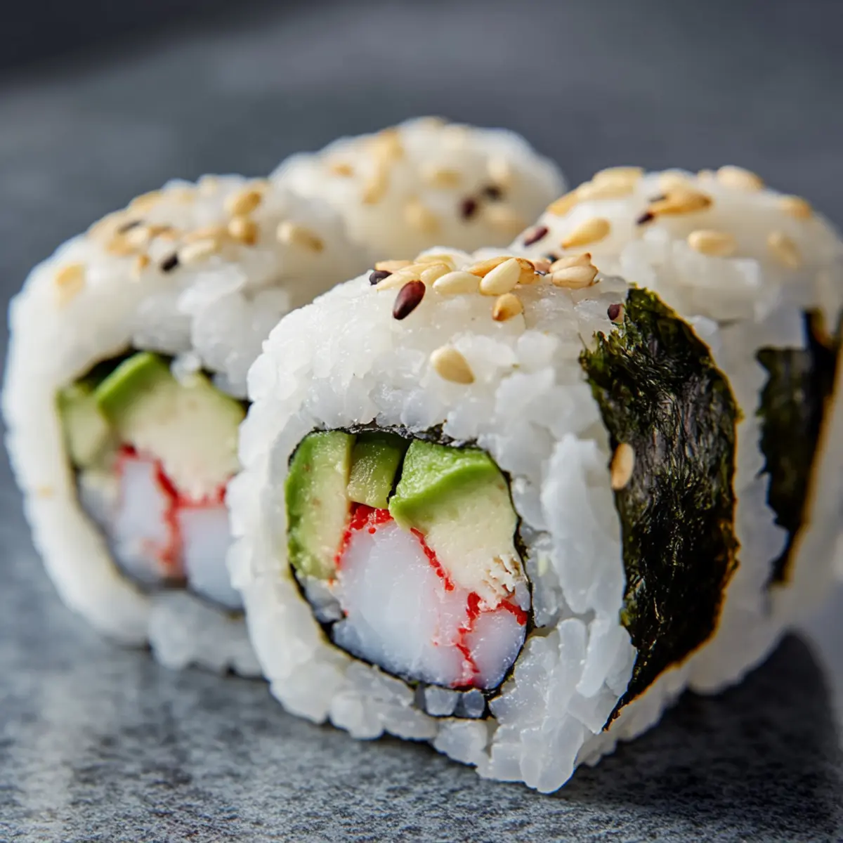 California Roll with Crab Avocado