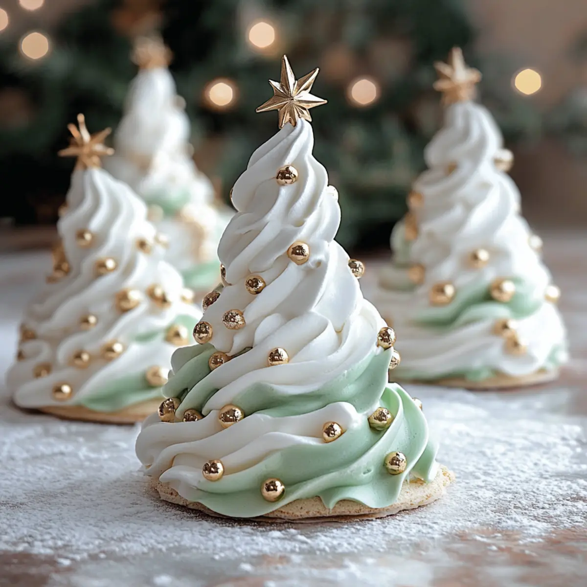 Christmas Tree Meringues