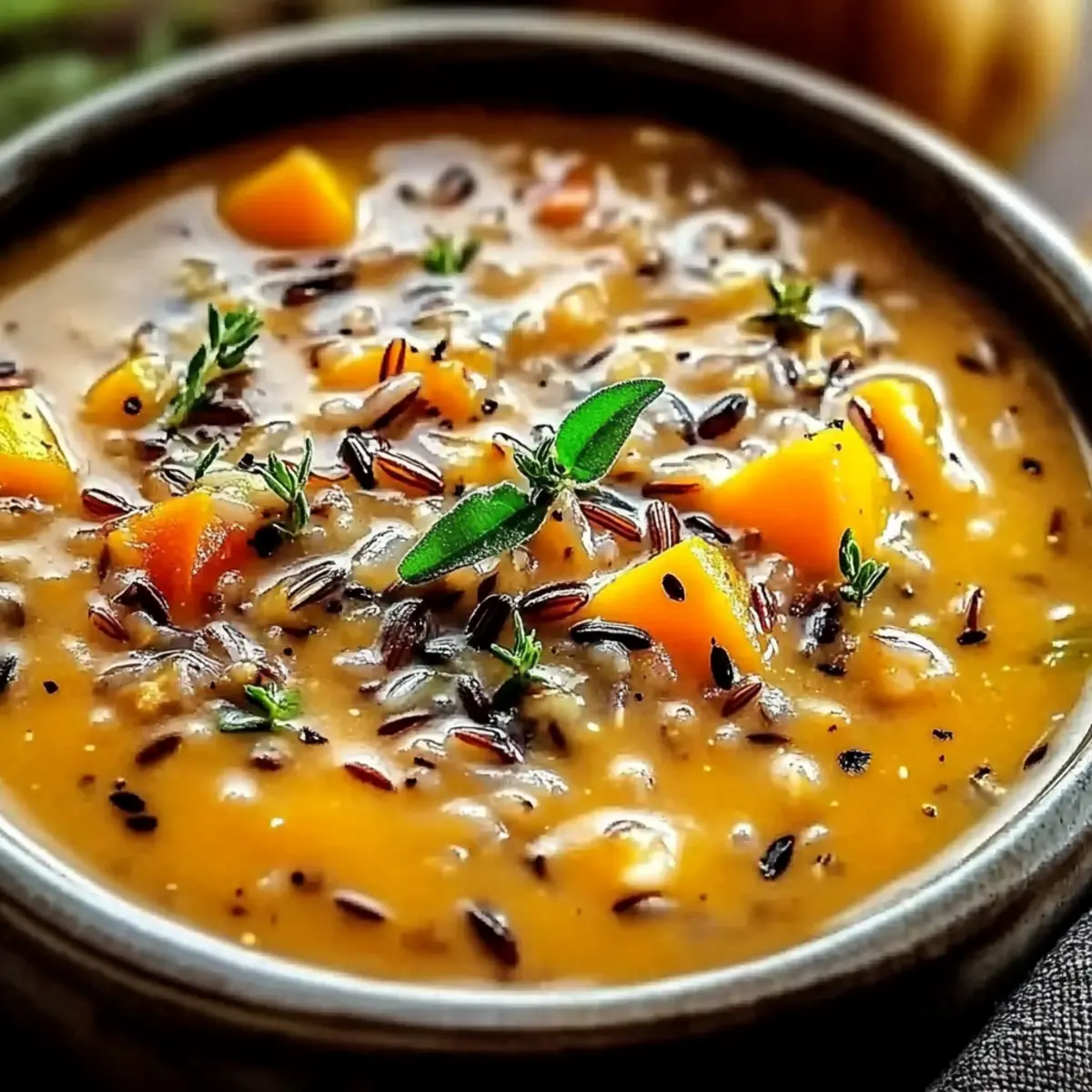 Creamy Pumpkin Wild Rice Soup