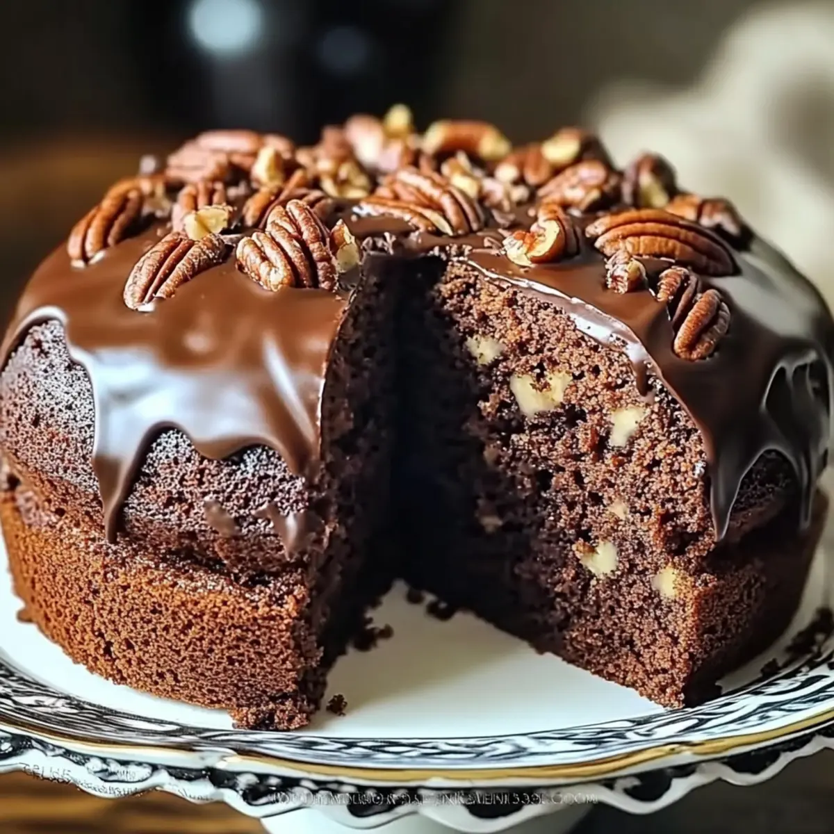 German Chocolate Pecan Pound Cake