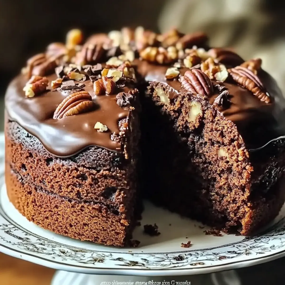 German Chocolate Pecan Pound Cake