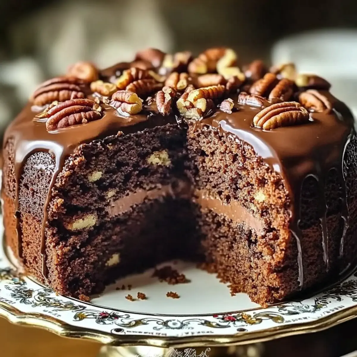 German Chocolate Pecan Pound Cake