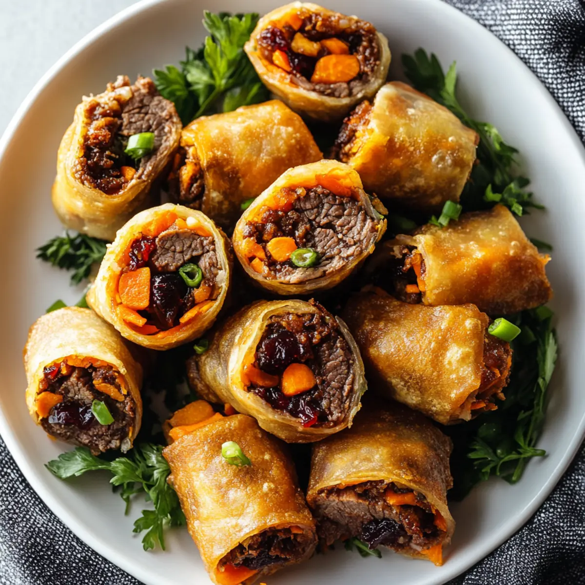 Ginger-Carrot Beef Rolls with Cranberries Walnuts