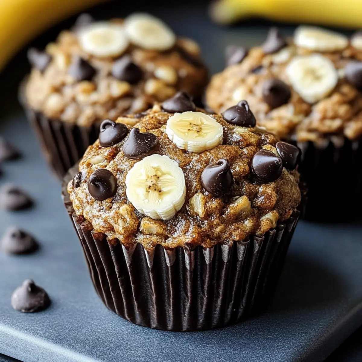 Healthy Chocolate Chip Banana Muffins