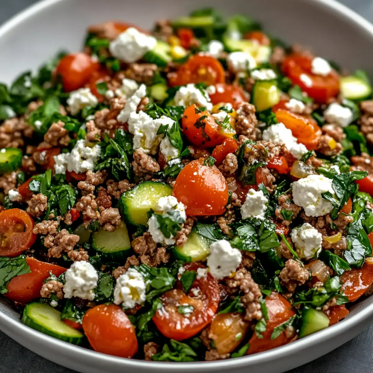 Mediterranean Ground Beef Stir-Fry