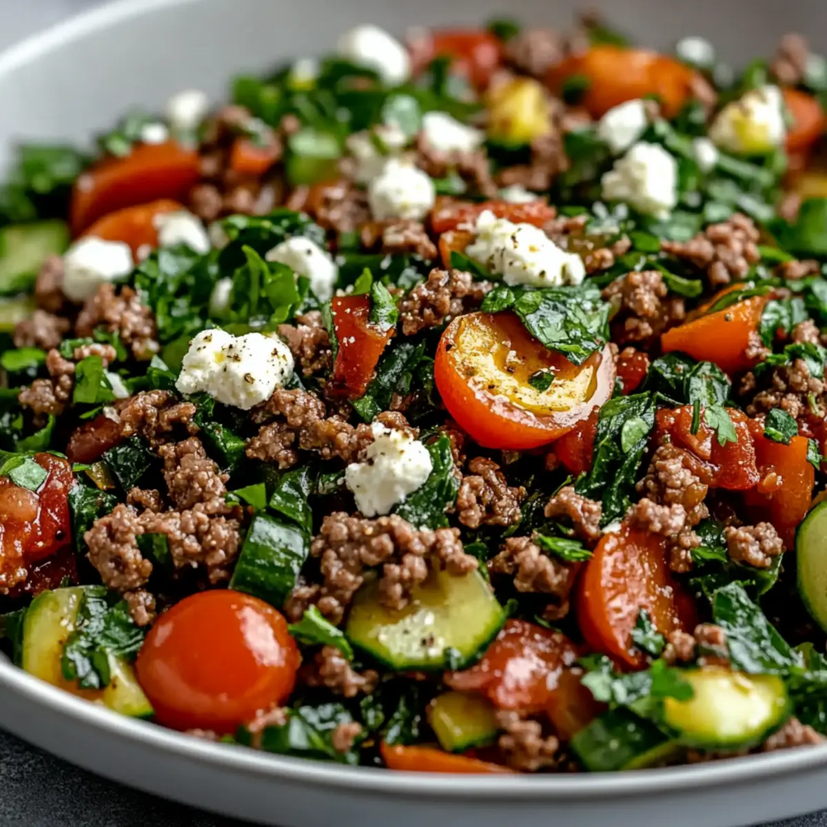 Mediterranean Ground Beef Stir-Fry