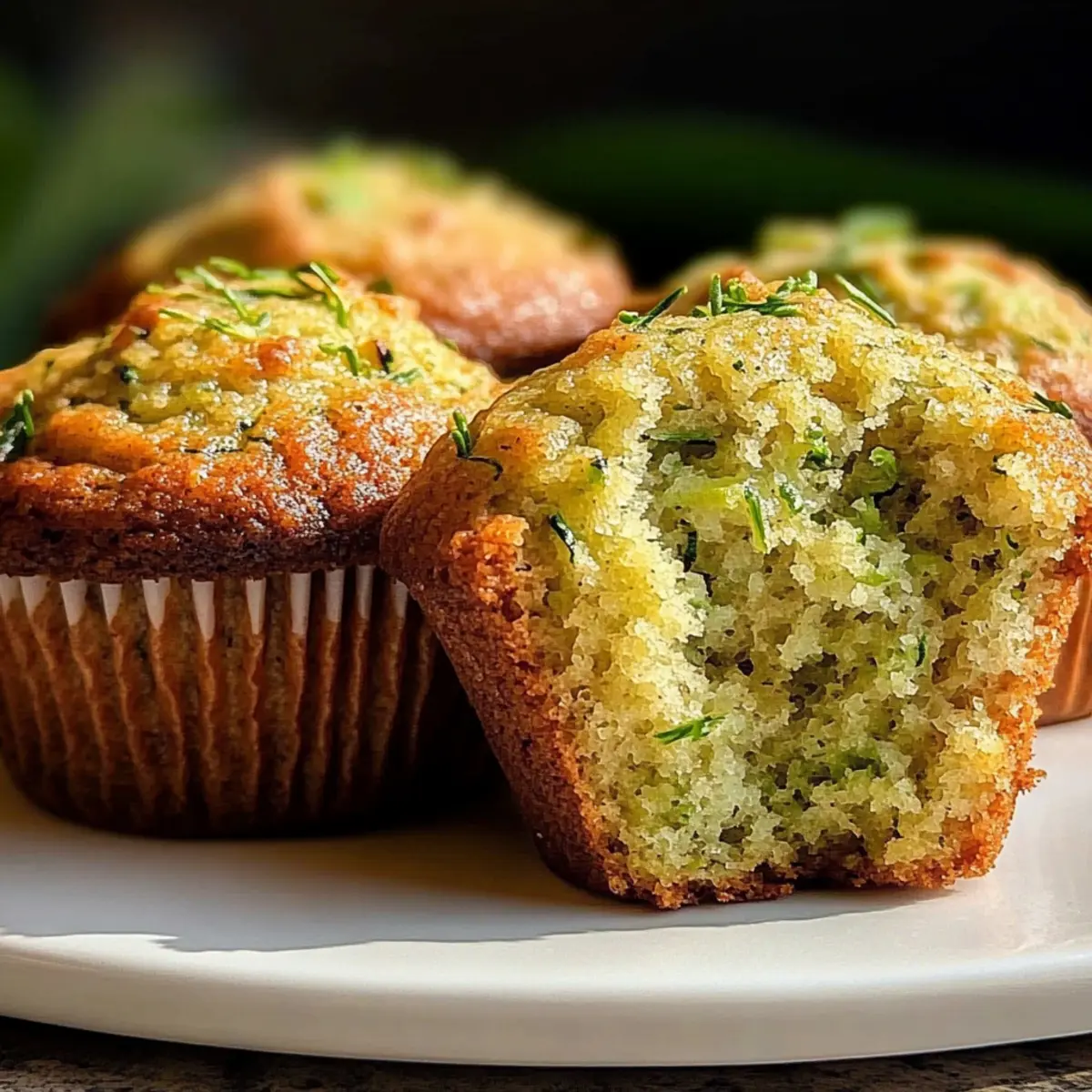 Moist Zucchini Muffins