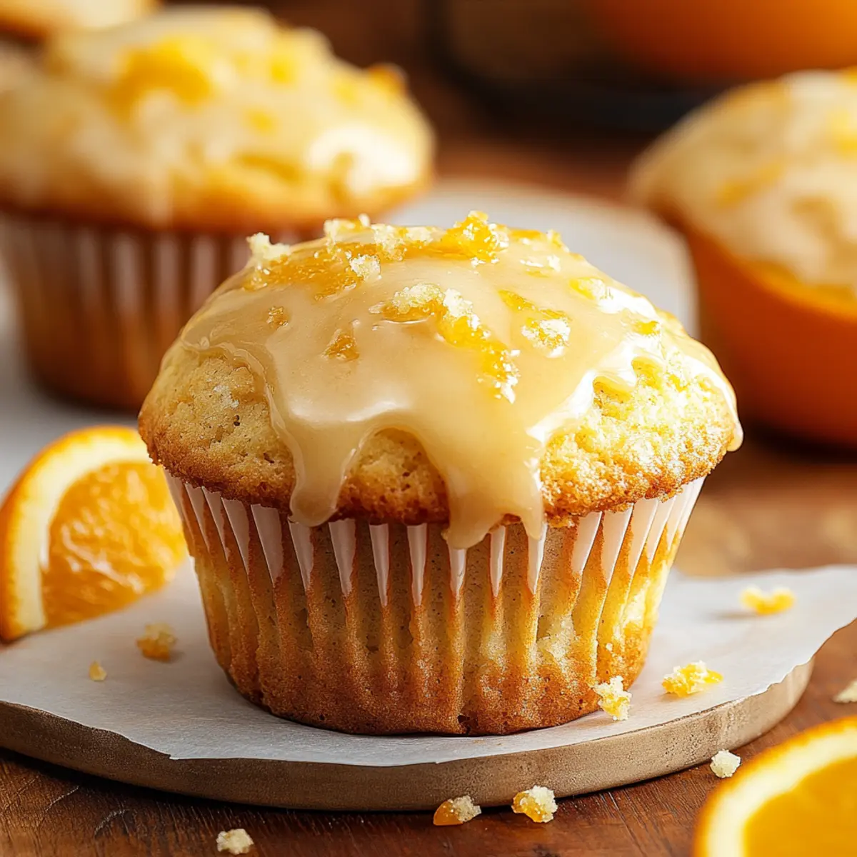 Orange Muffins With Fresh Orange Glaze