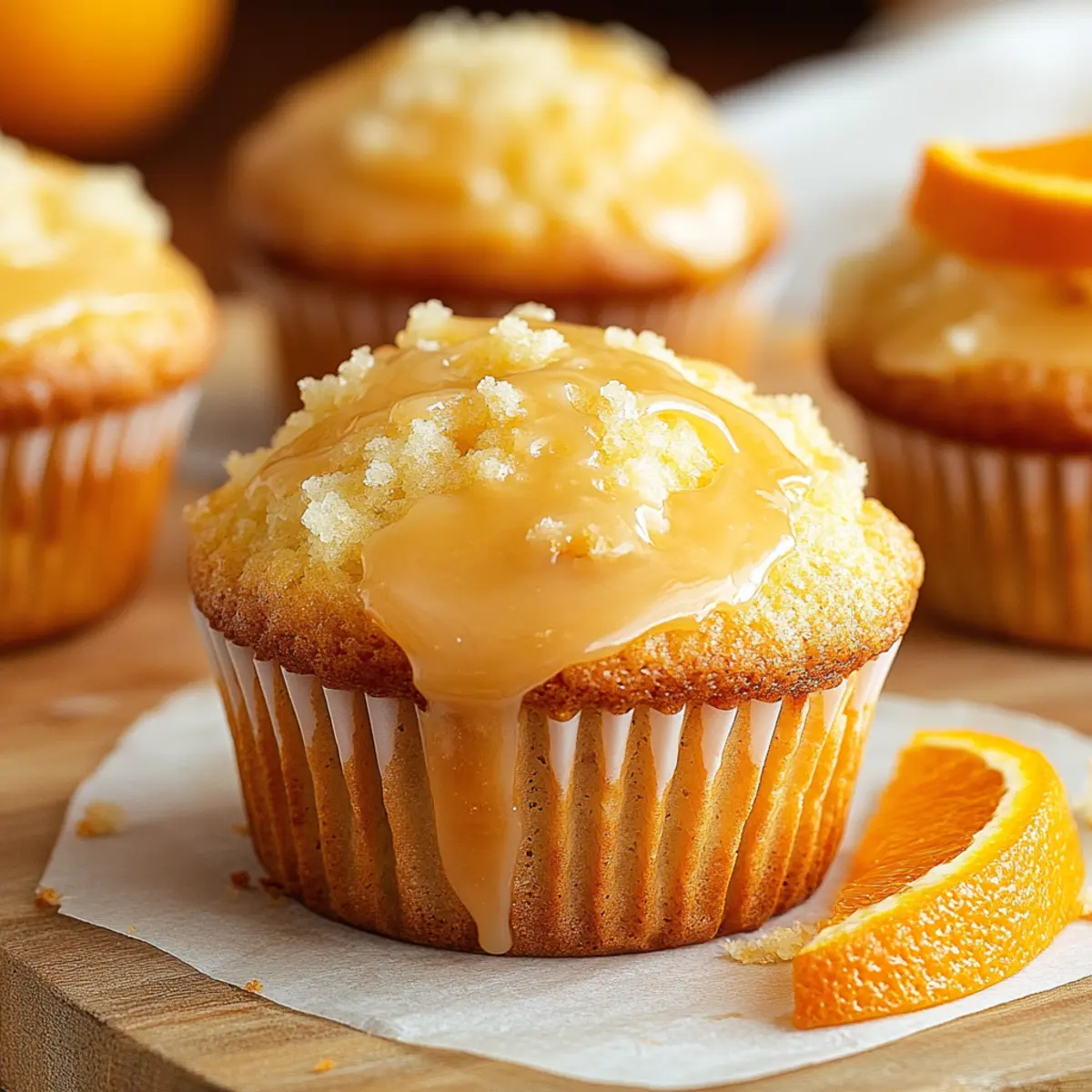 Orange Muffins With Fresh Orange Glaze