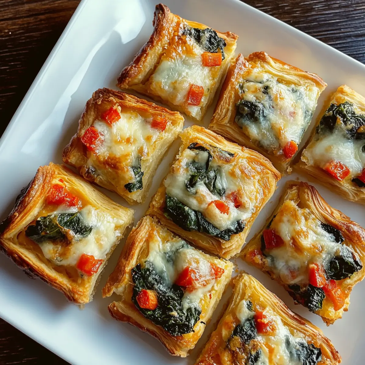 Spinach Pepper Carrot Crescent Squares