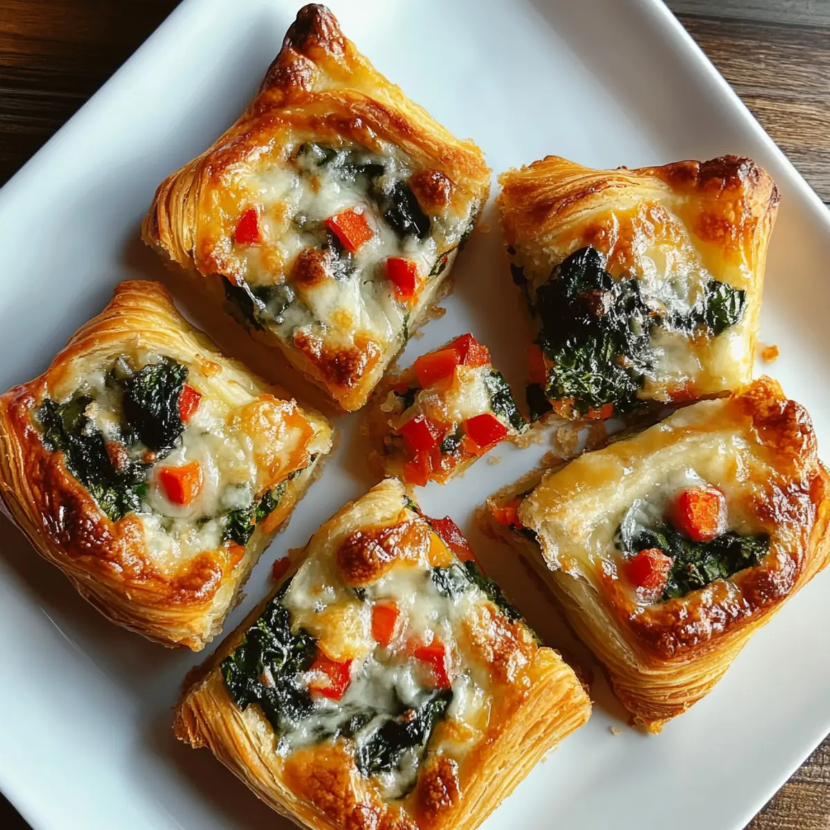 Spinach Pepper Carrot Crescent Squares