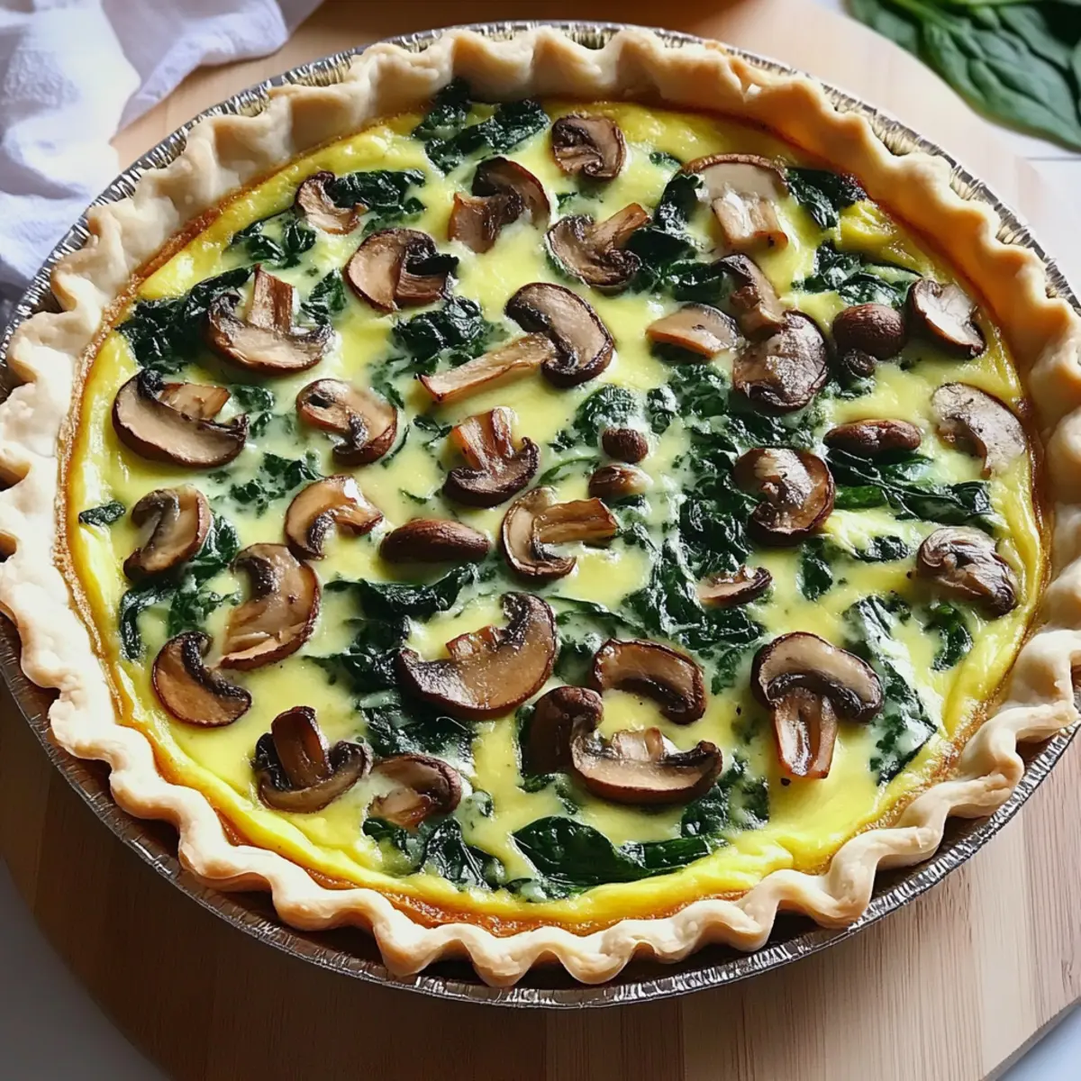 Irresistibly Easy Spinach and Mushroom Quiche Recipe