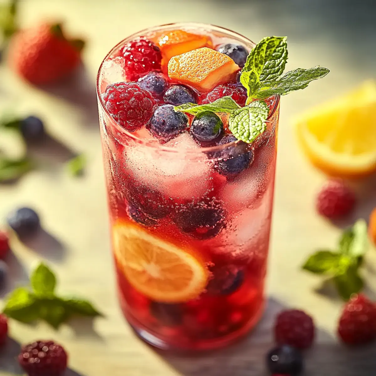 Refreshing Berry Citrus Garden Fizz to Beat the Heat