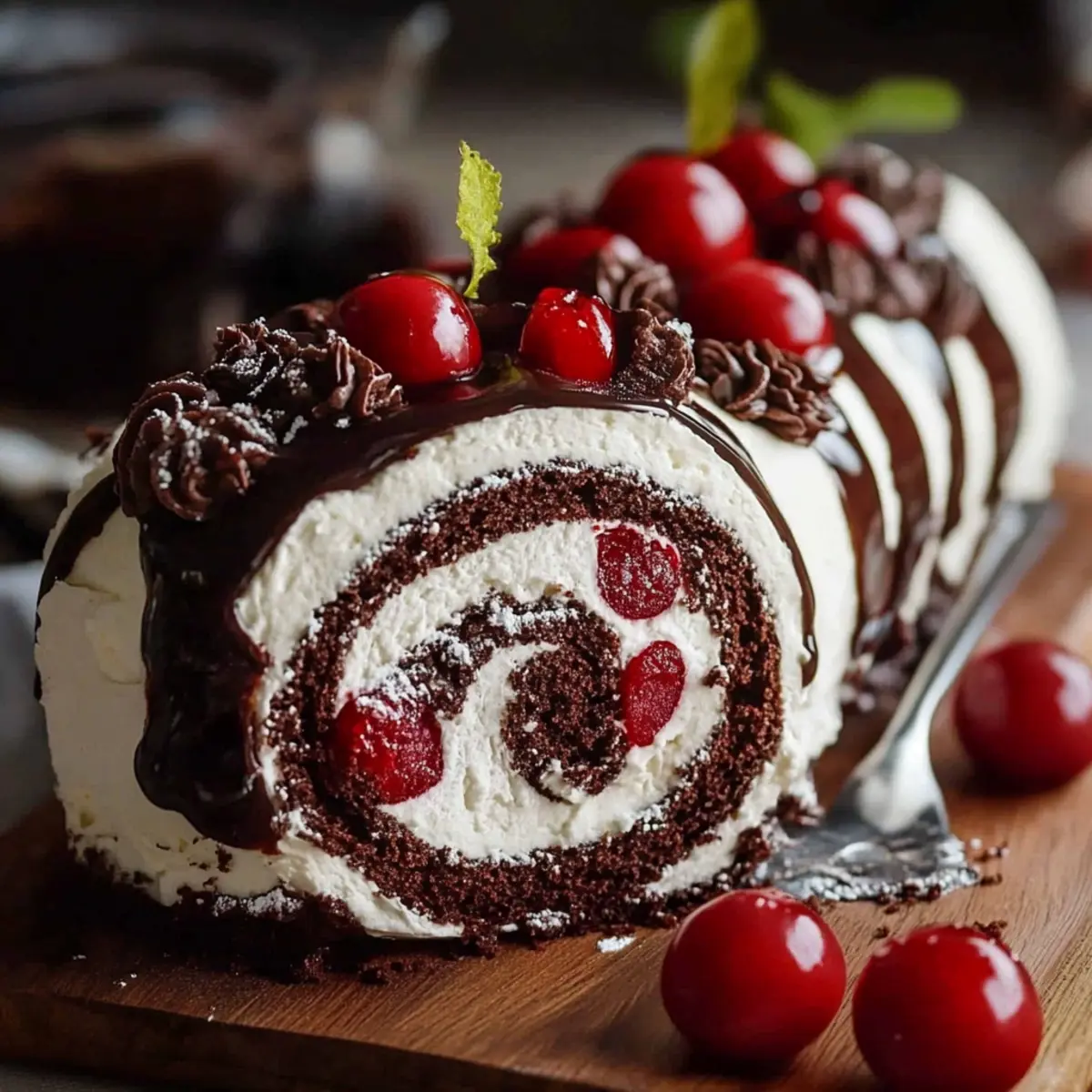 Black Forest Cake Roll
