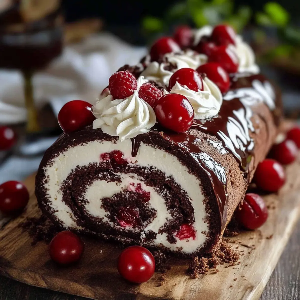 Black Forest Cake Roll