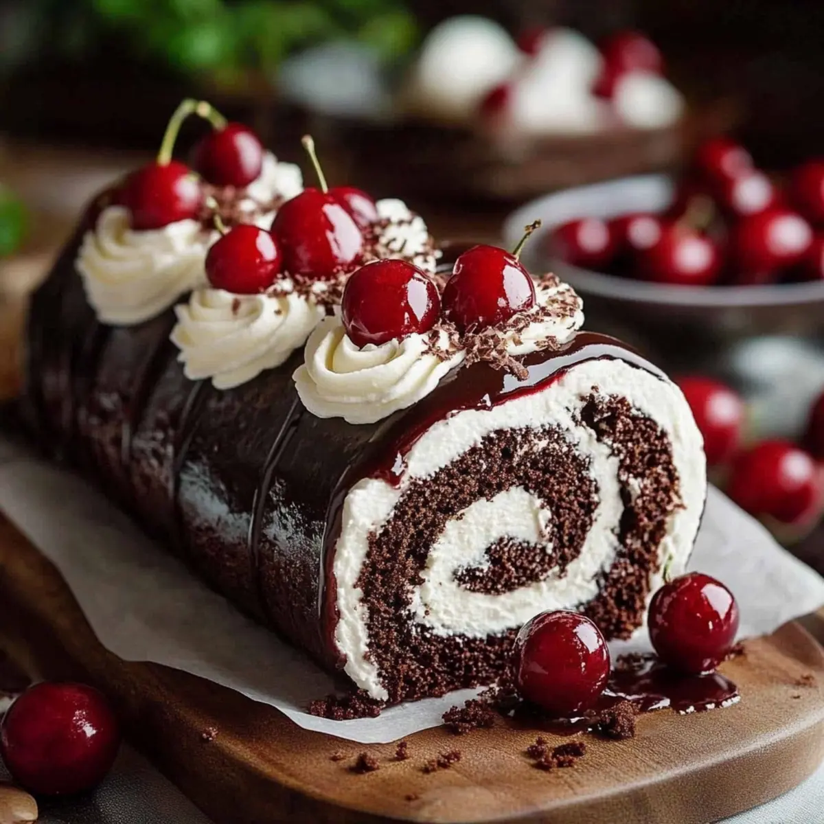 Indulgent Black Forest Cake Roll That’s a Total Showstopper
