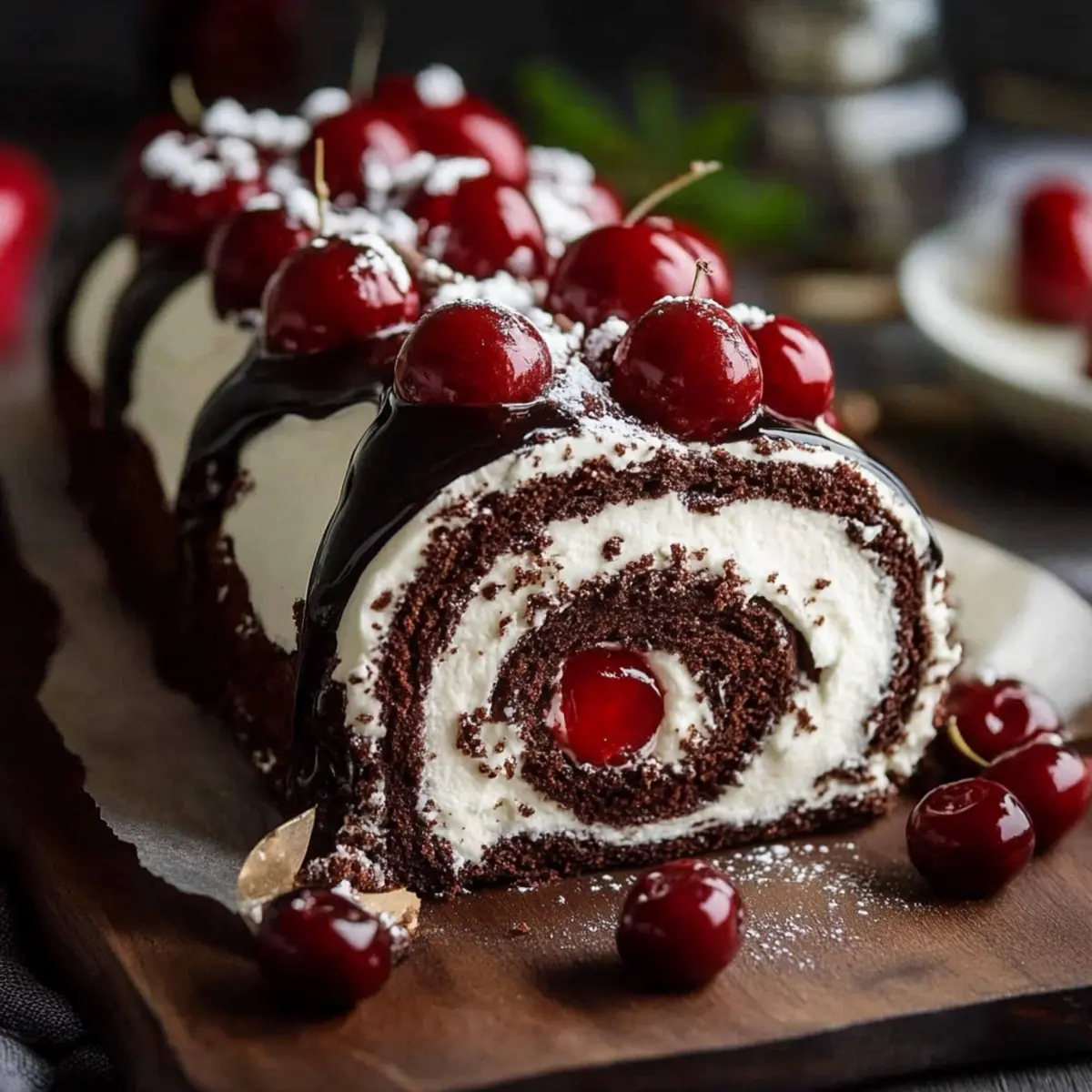 Black Forest Cake Roll