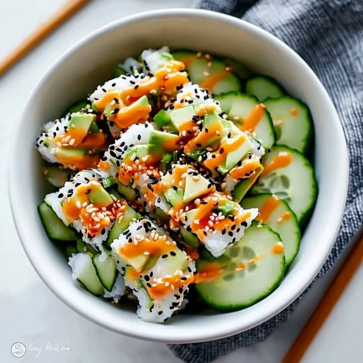 California Roll Cucumber Salad