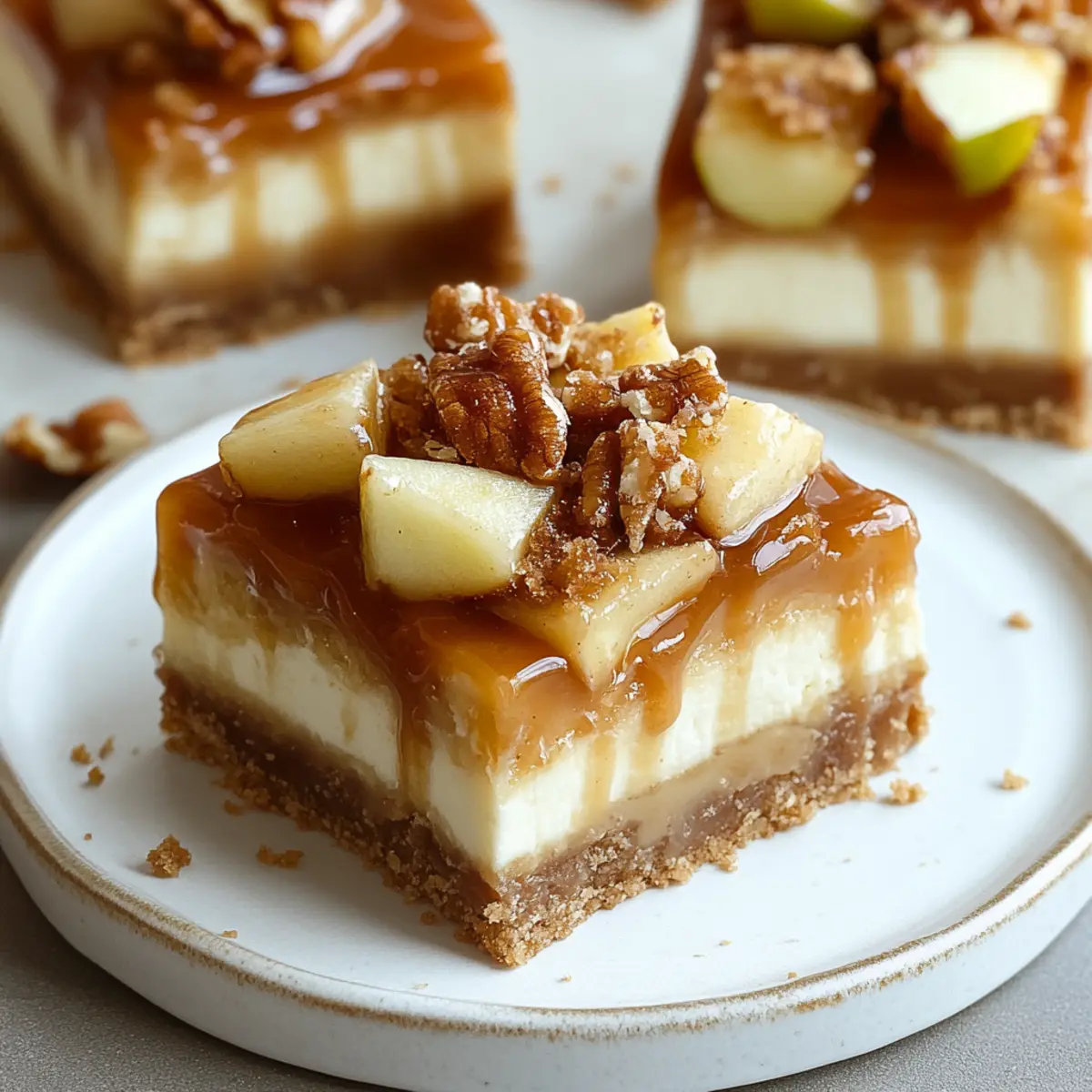 Indulgent Caramel Apple Cheesecake Bars to Savor This Fall
