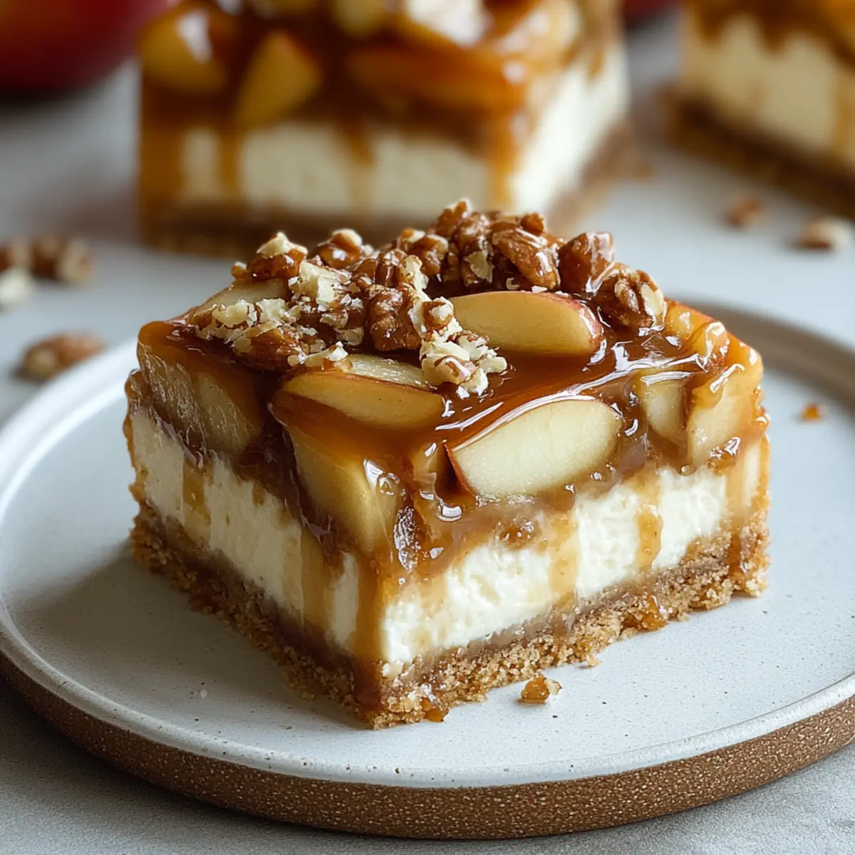 Caramel Apple Cheesecake Bars