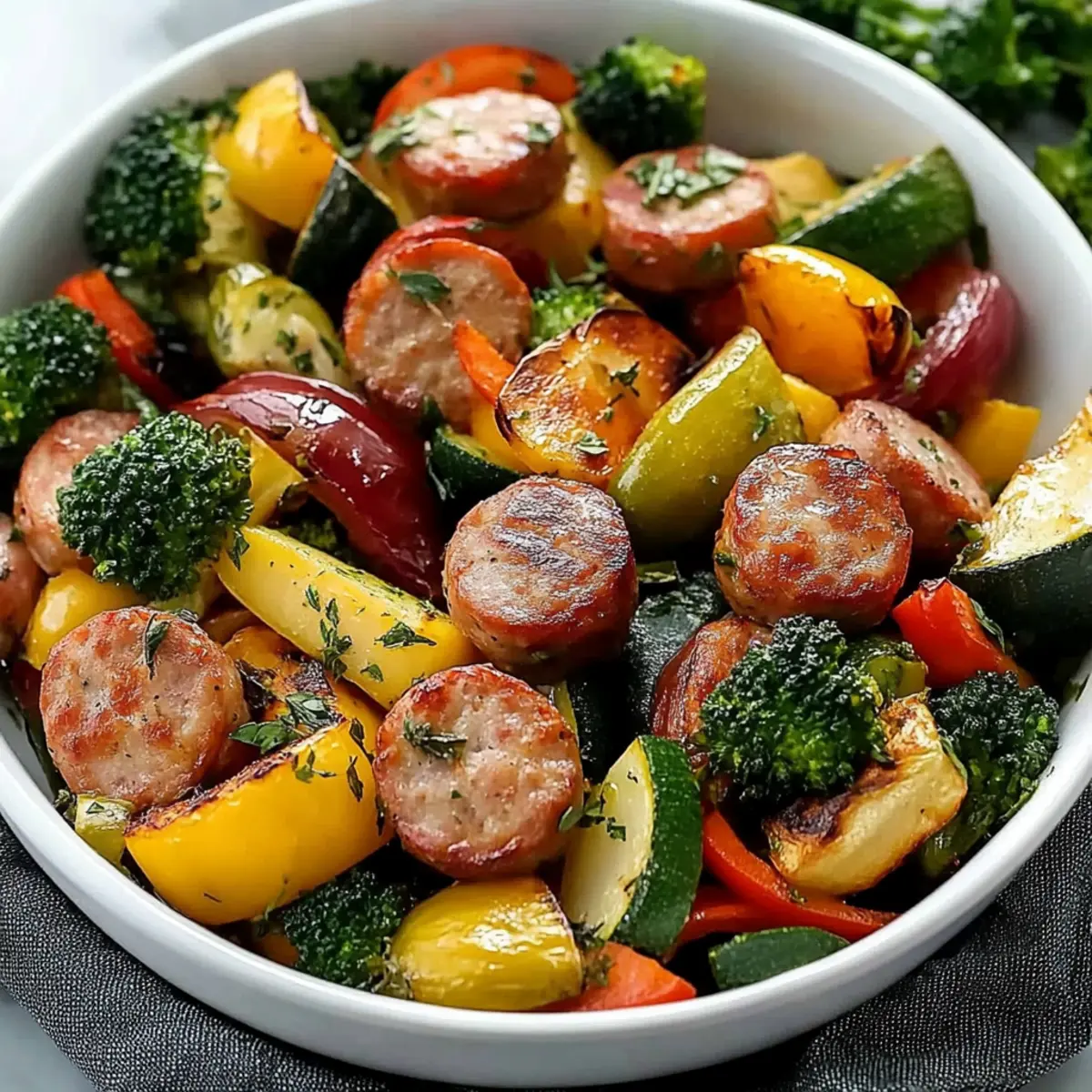 Chicken Sausage and Veggies Sheet Pan