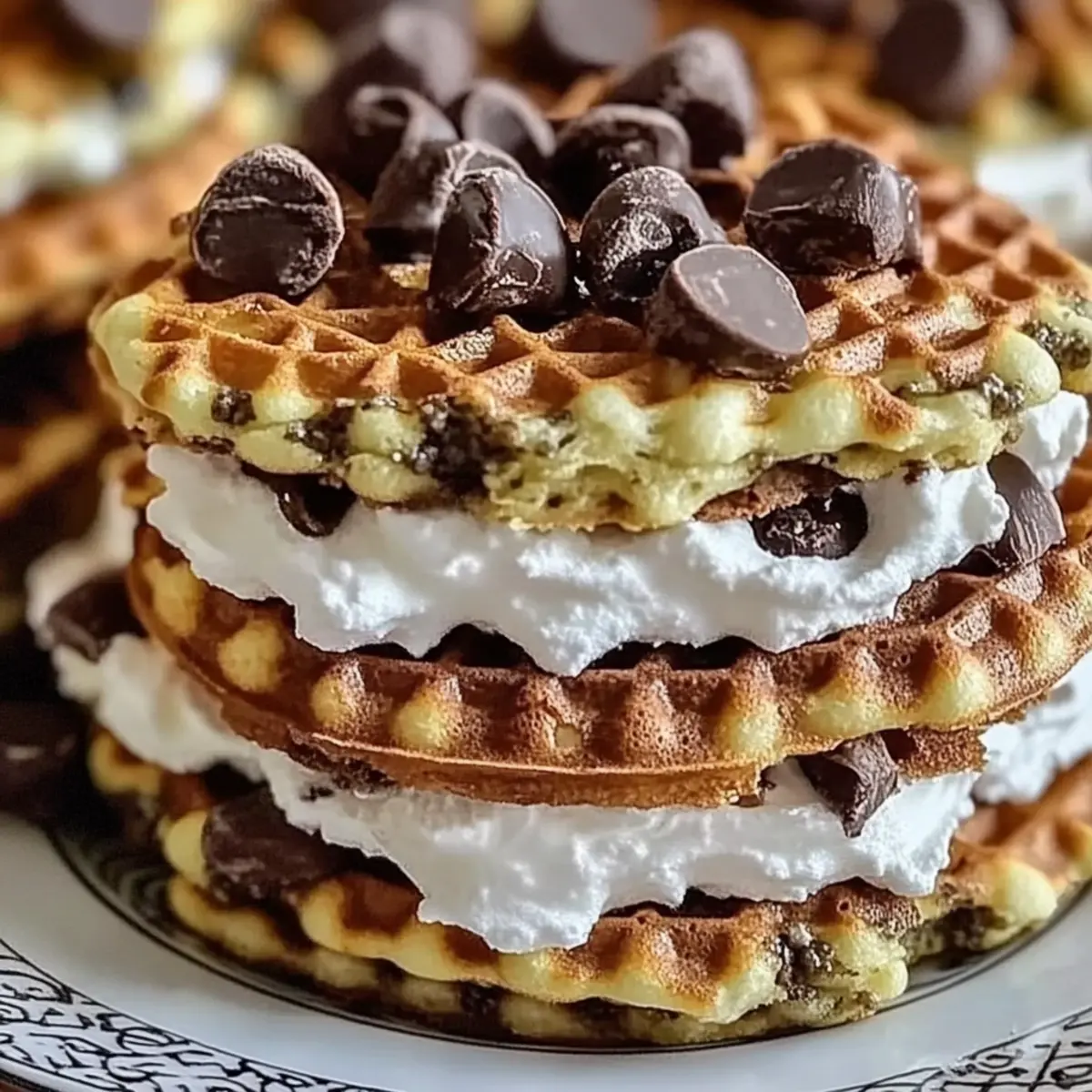 Chocolate Cannoli Pizzelle Sandwiches