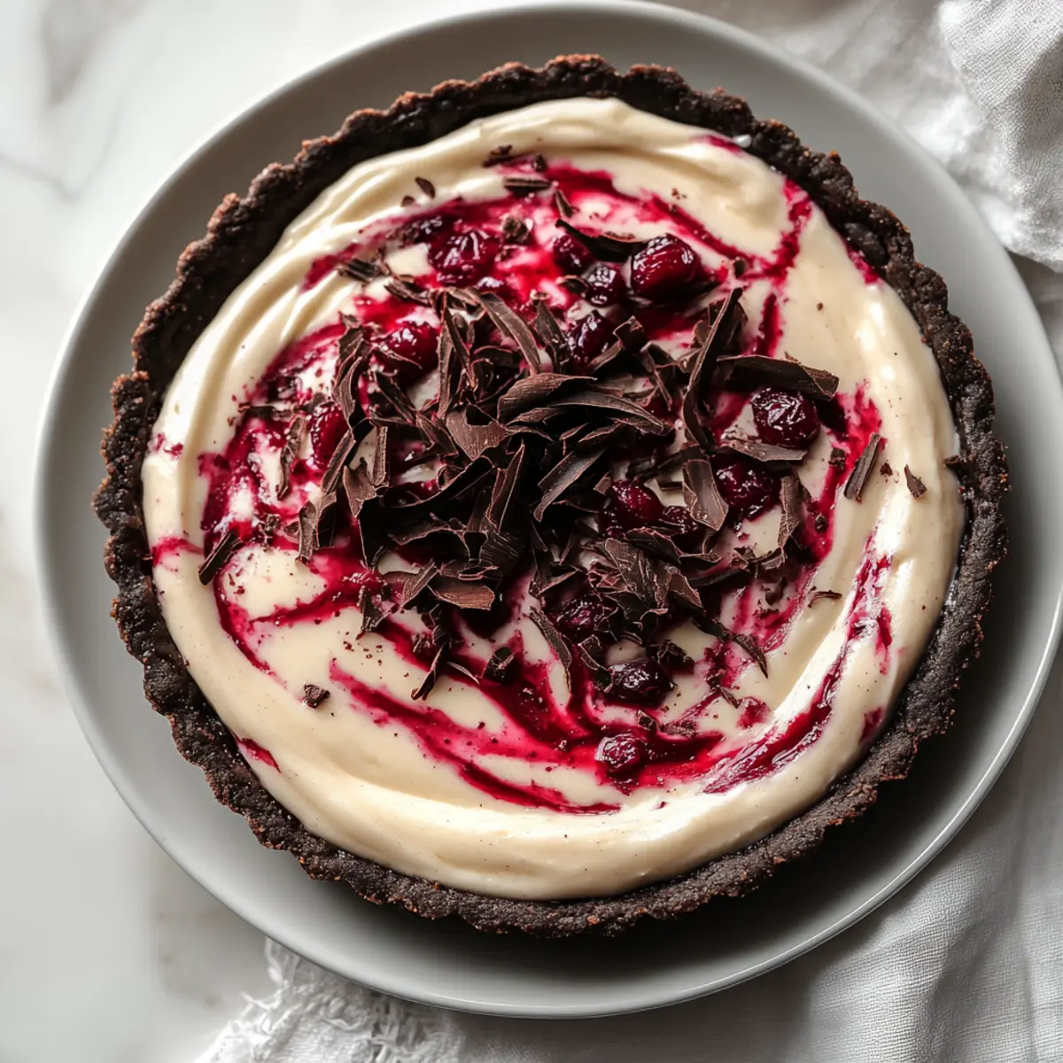 Chocolate Cranberry Cream Pie
