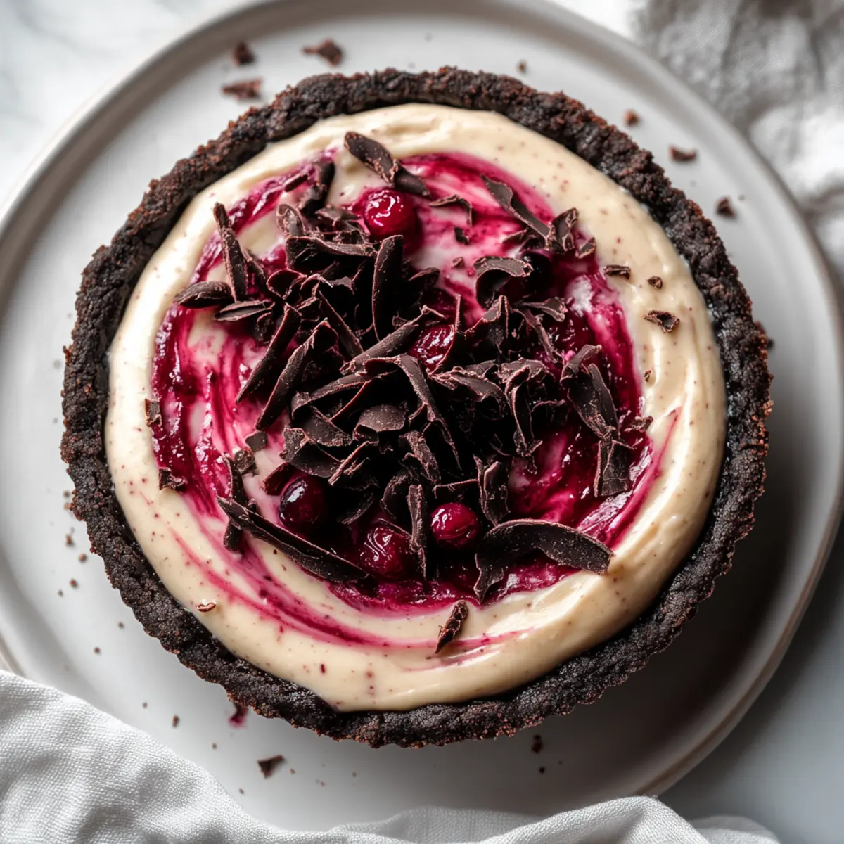 Chocolate Cranberry Cream Pie