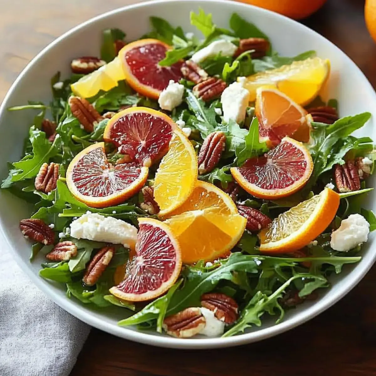 Citrus Arugula Salad with Goat Cheese and Toasted Nuts