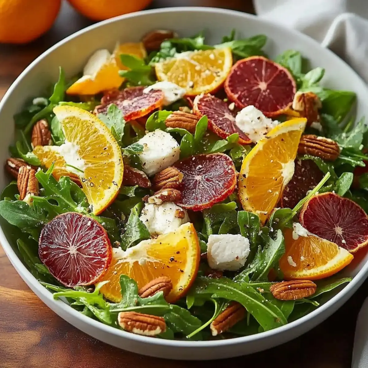 Citrus Arugula Salad with Goat Cheese and Toasted Nuts