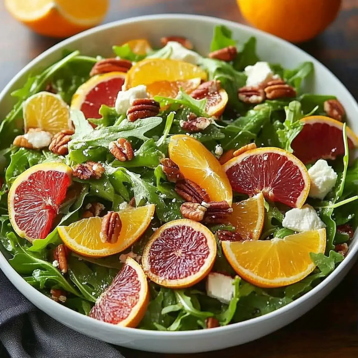 Citrus Arugula Salad with Goat Cheese and Toasted Nuts