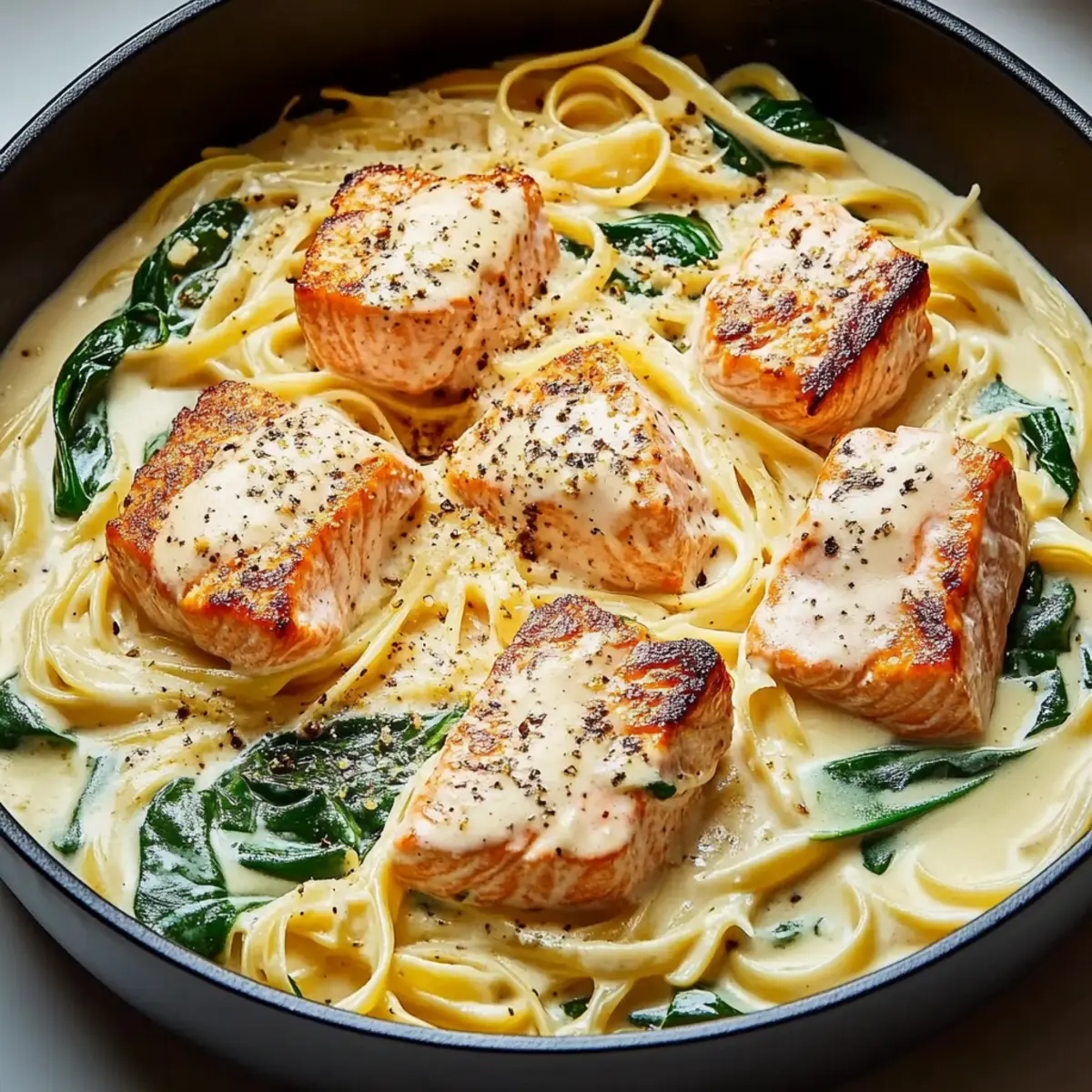 Creamy Salmon Florentine